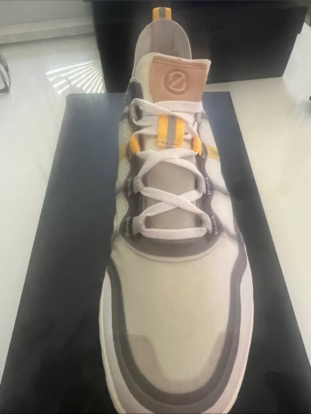 NIB Cole Haan White, Gray and Yellow Mens Athletic Sneaker